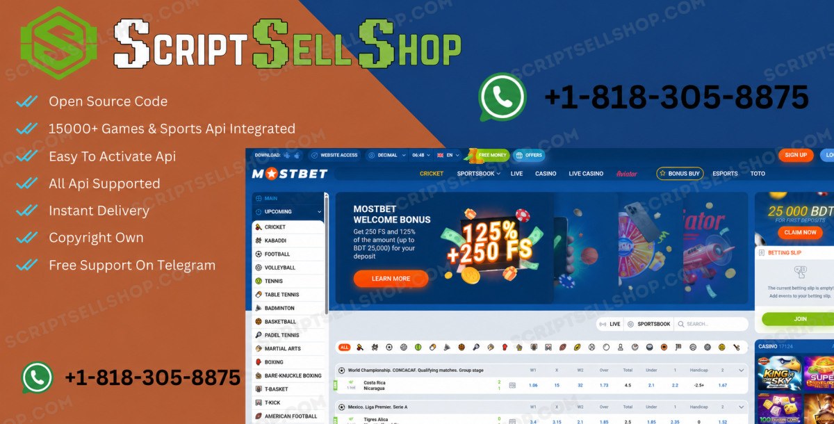 Mostbet Betting Site Script Source Code — Betting Site Script — Script Sell Shop Ltd
